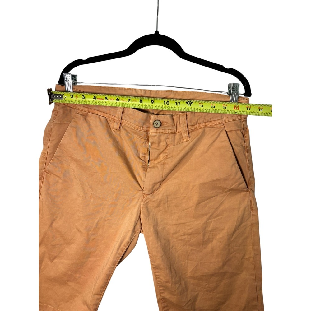 Mens Chino Shorts Burnt Orange‎ Apricot Casual Summer Twill Size 33 - Picture 4 of 5